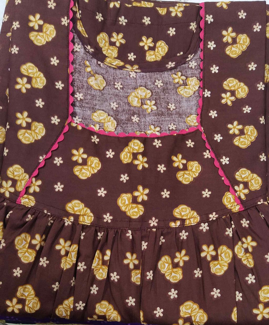 Cotton No Open Medium Printed Nighty