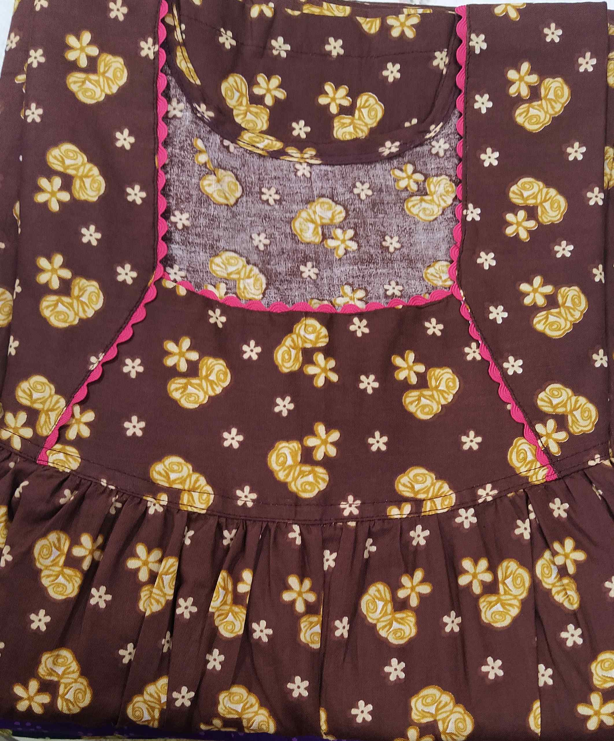 Cotton No Open Medium Printed Nighty