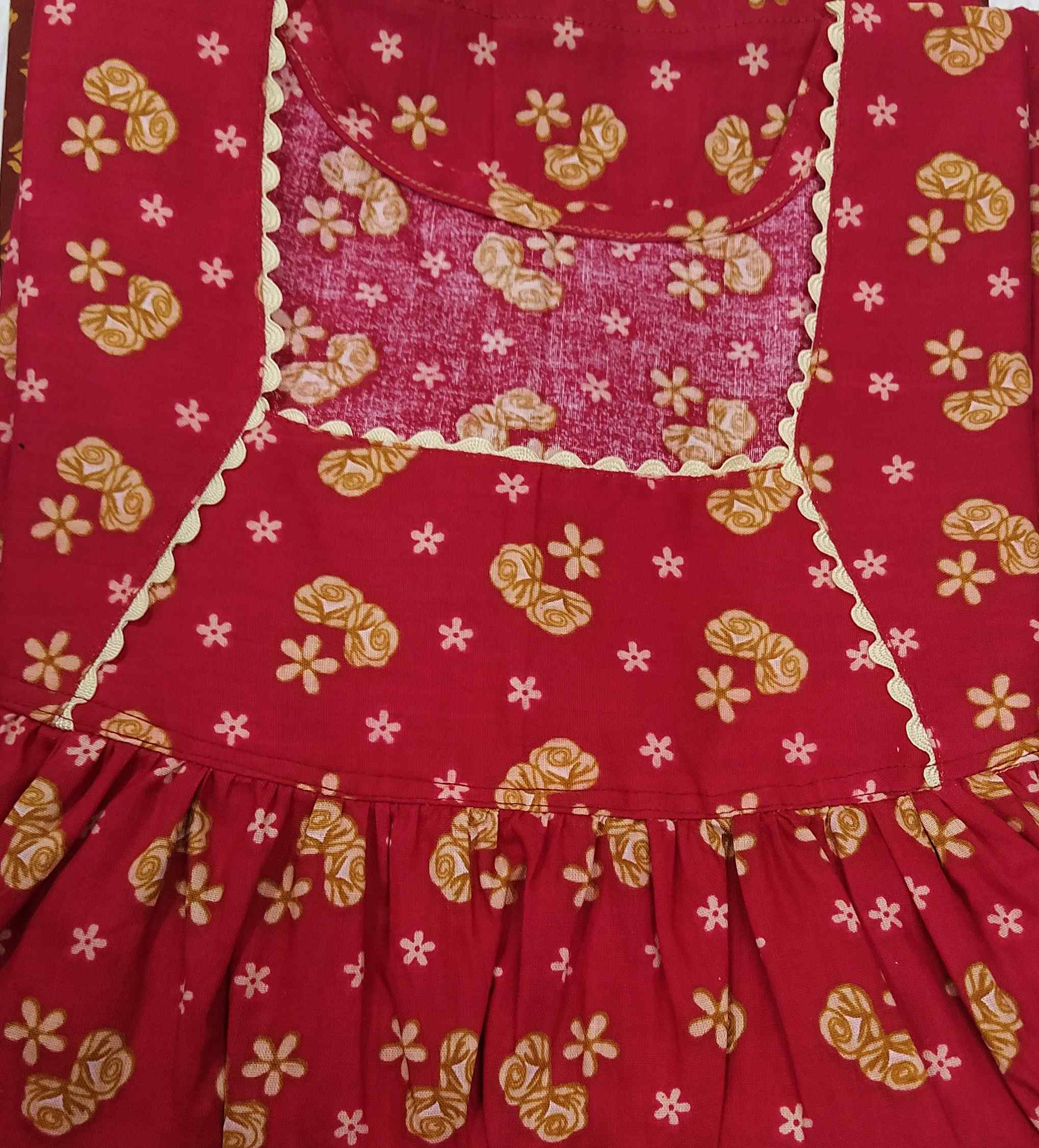 Cotton No Open Medium Printed Nighty