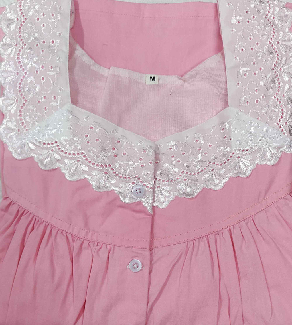 Cotton With Pockets, Half Open Medium Printed Nighty