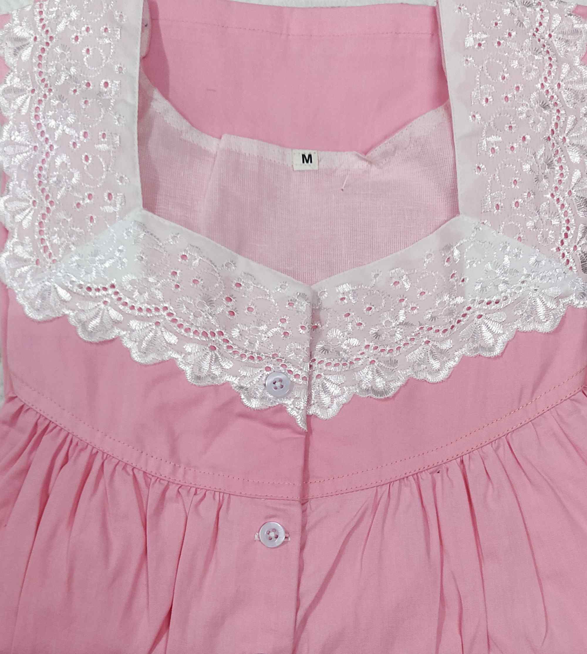 Cotton With Pockets, Half Open Medium Printed Nighty
