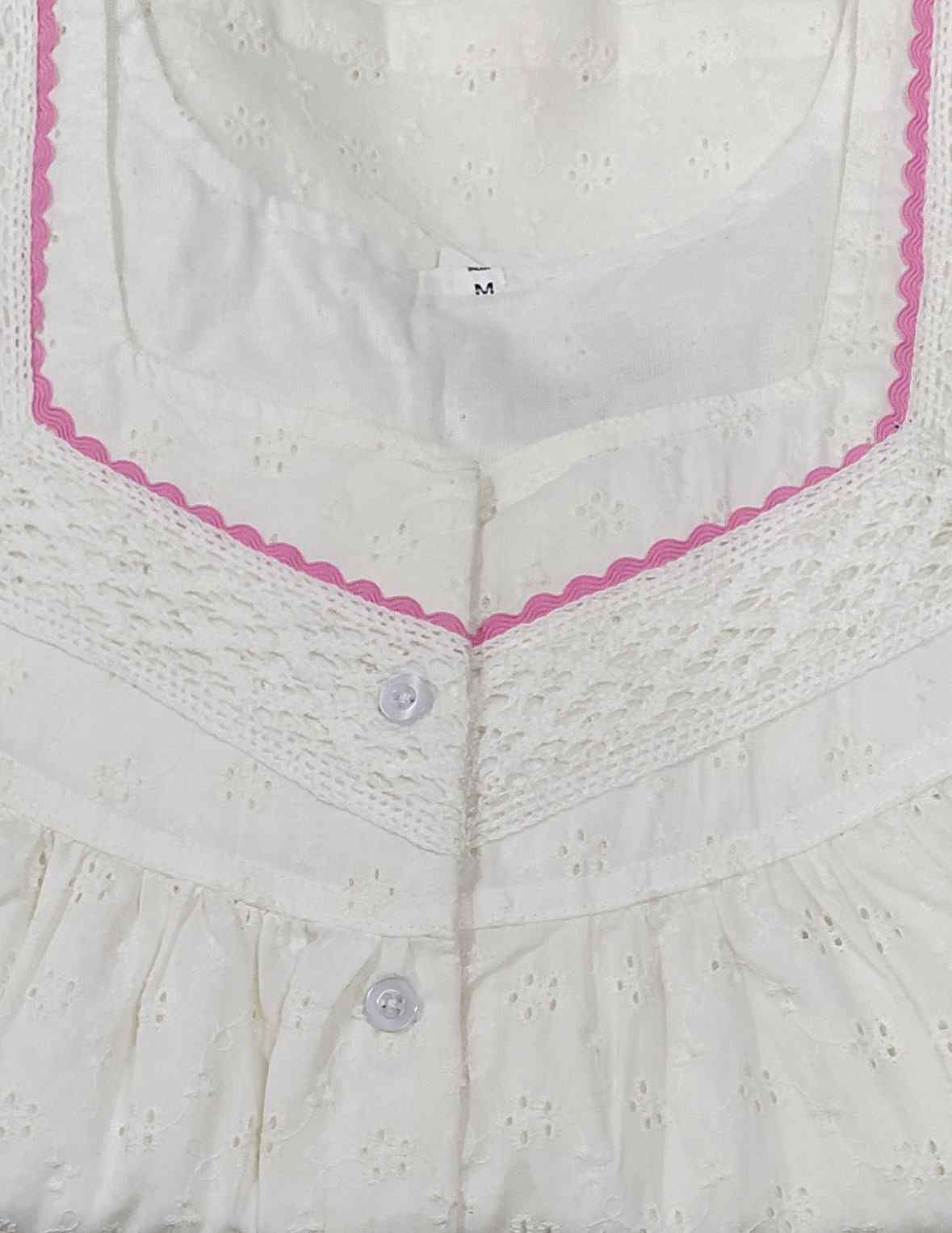 Hacoba With Pockets, Half Open Medium Printed Nighty