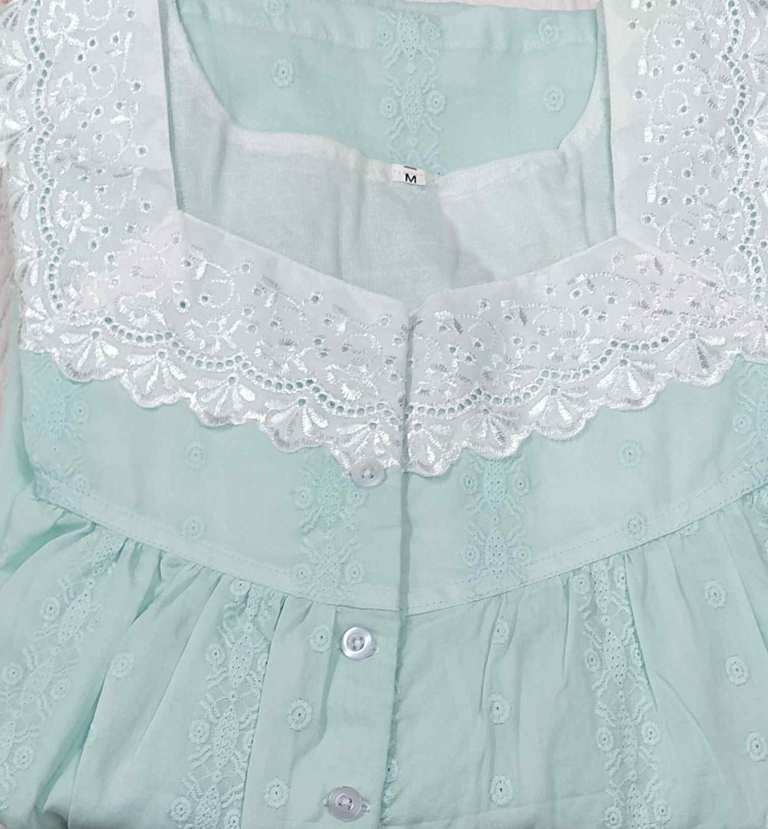 Hacoba With Pockets, Half Open Medium Printed Nighty
