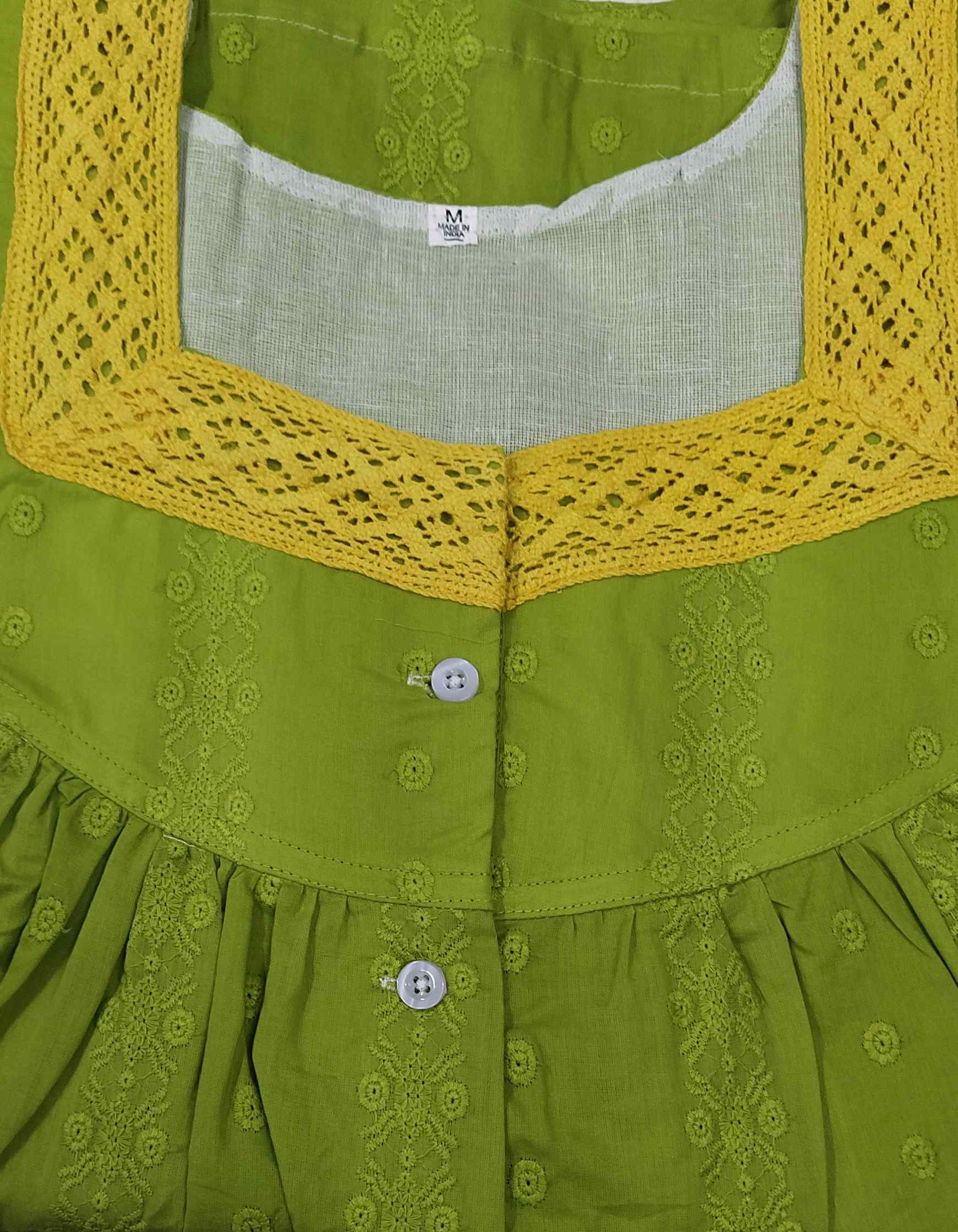 Hacoba With Pockets, Half Open Medium Printed Nighty