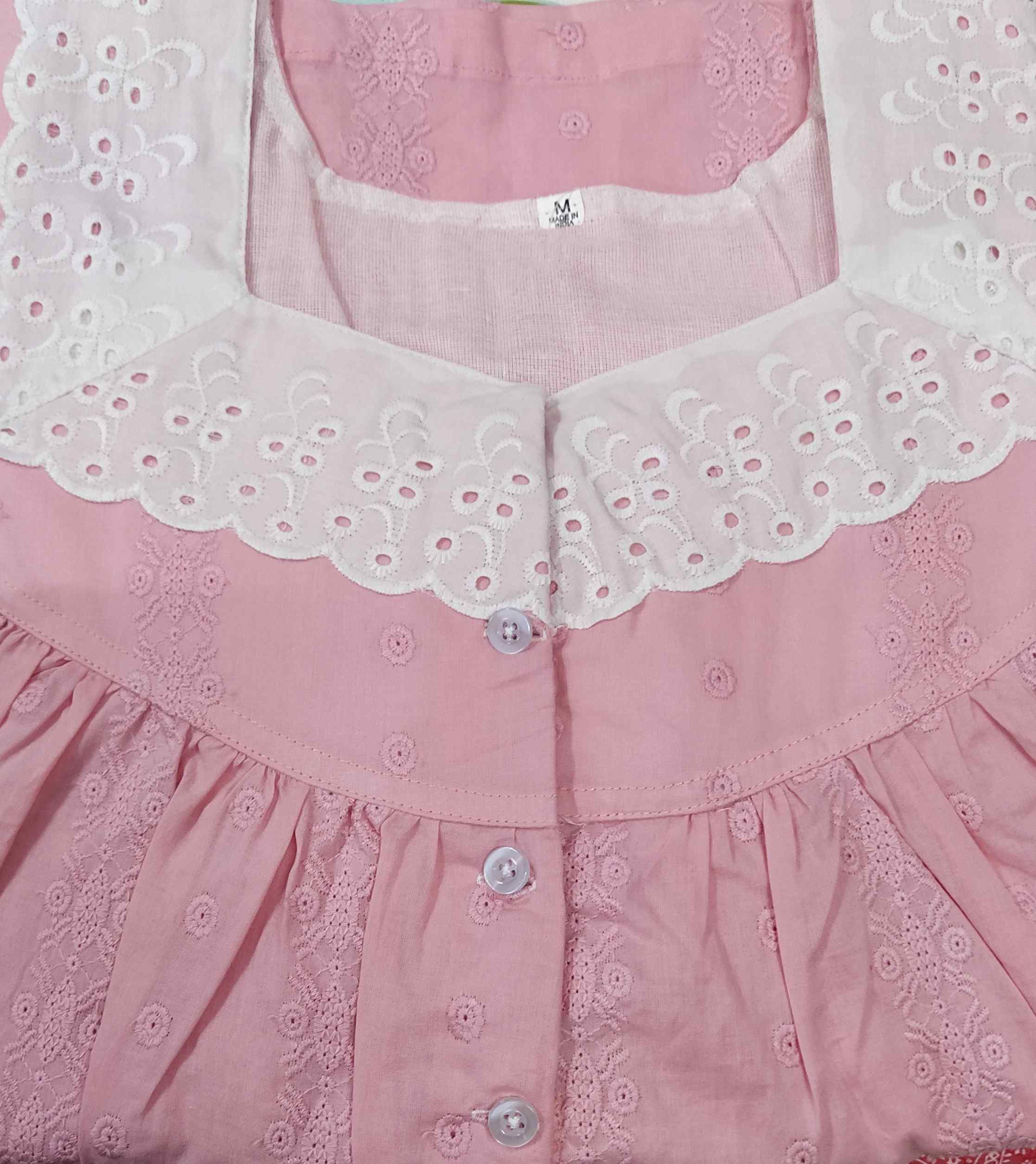 Hacoba With Pockets, Half Open Medium Printed Nighty