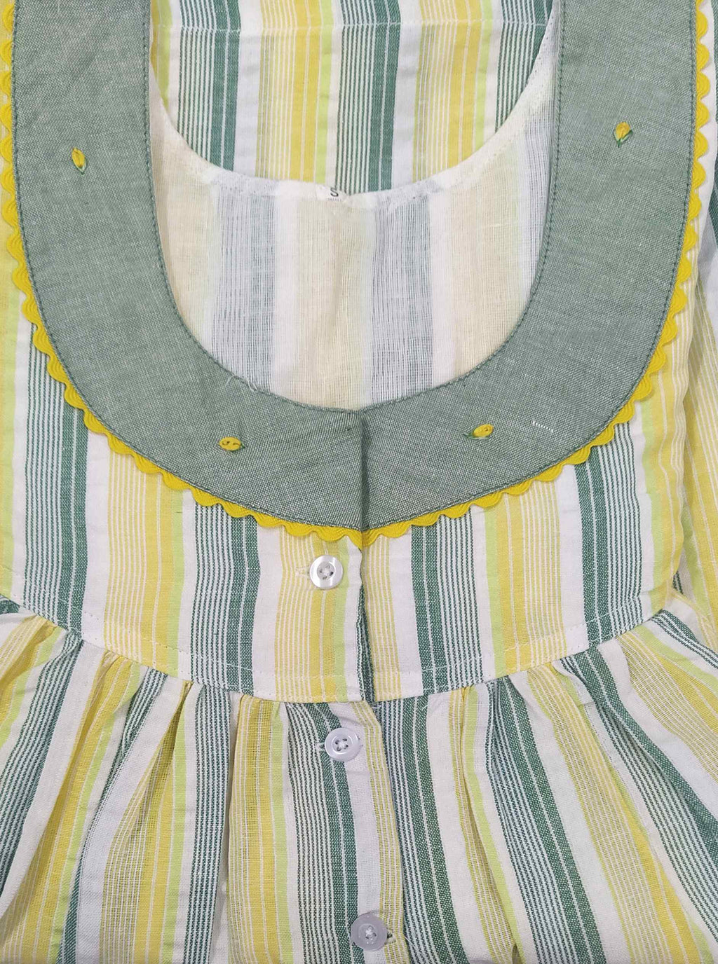 Bantex With Pockets, Half Open Small Printed Nighty