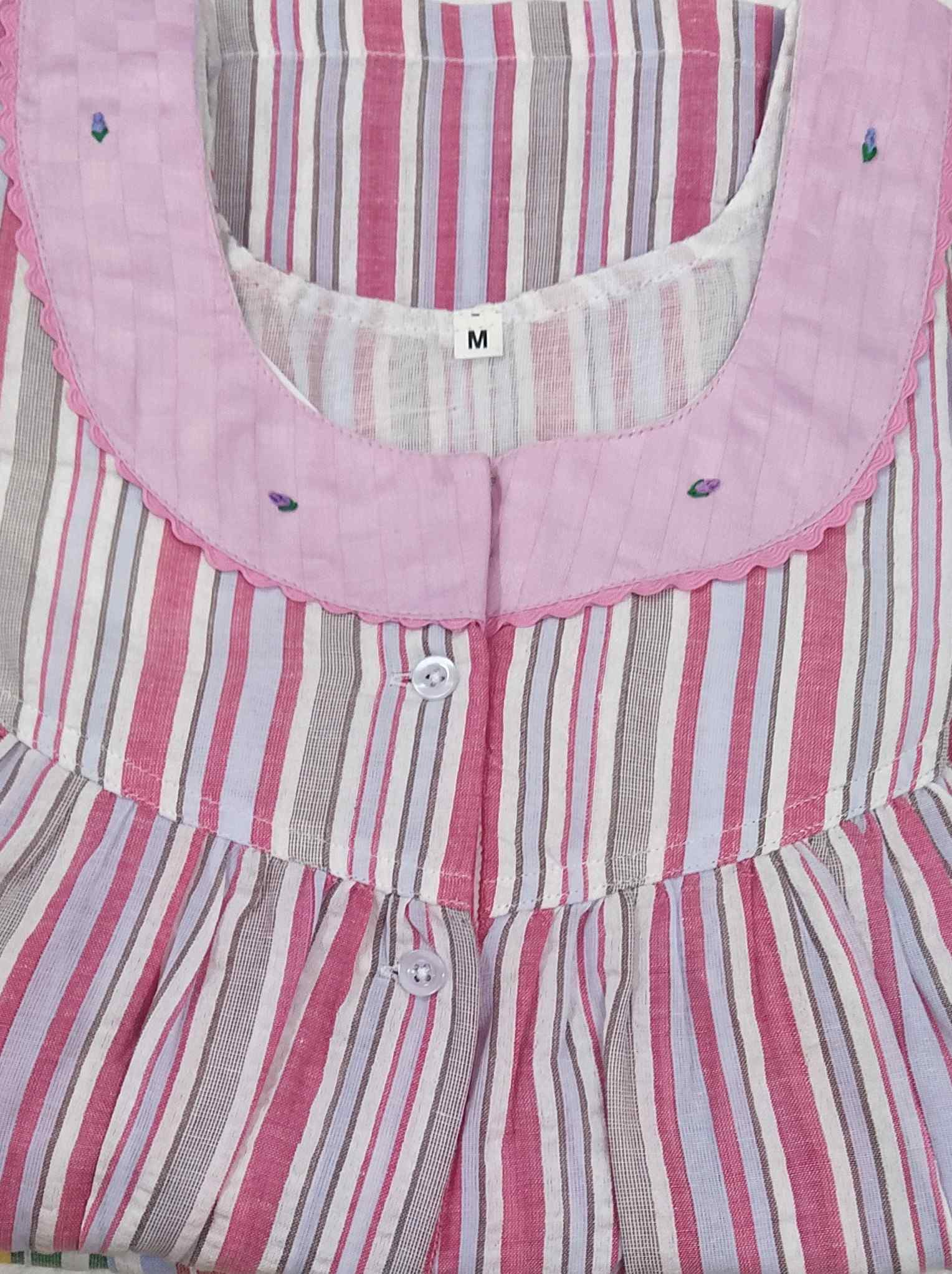 Bantex With Pockets, Half Open Medium Printed Nighty