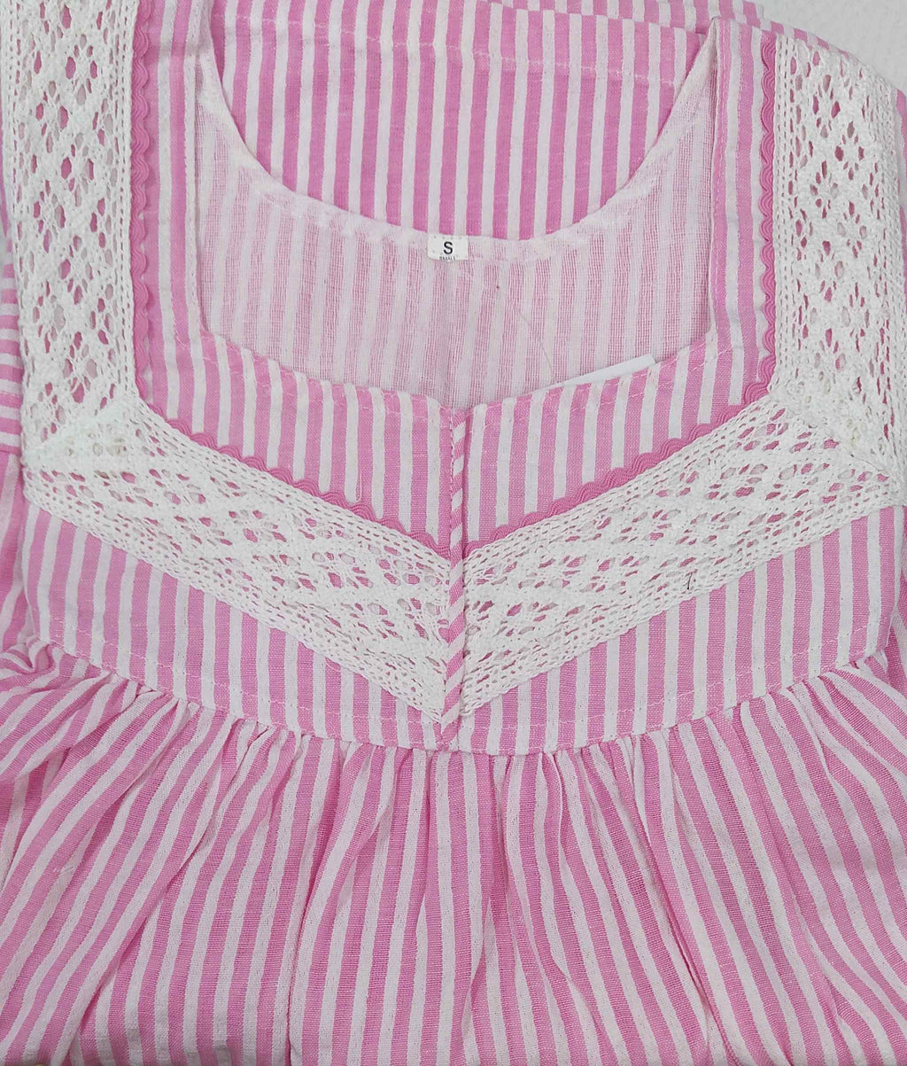 Bantex With Pockets, No Open Small Printed Nighty