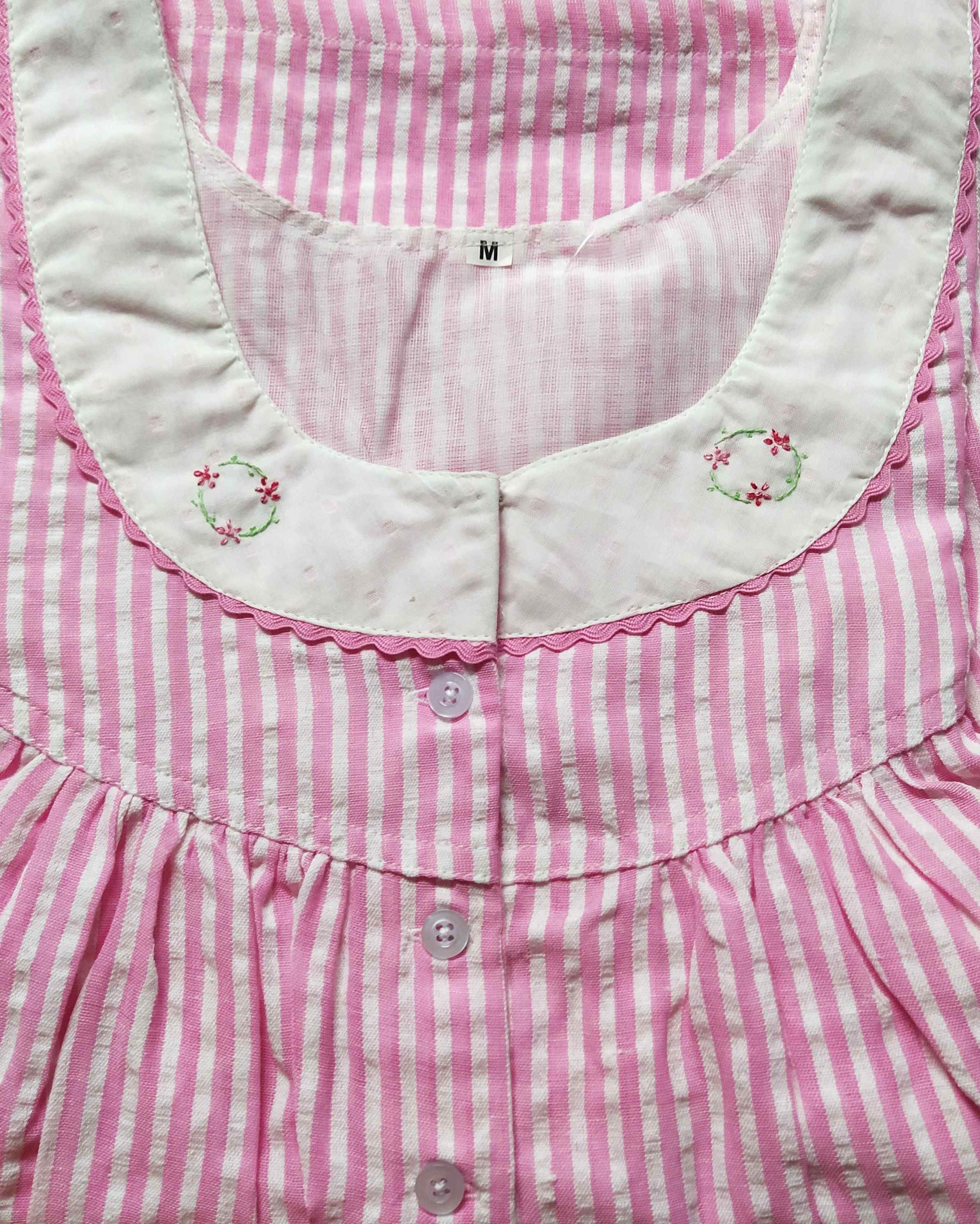 Bantex With Pockets, Half Open Medium Printed Nighty