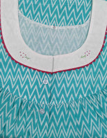 Soft Cotton With Pockets, Half Open Medium Printed Nighty