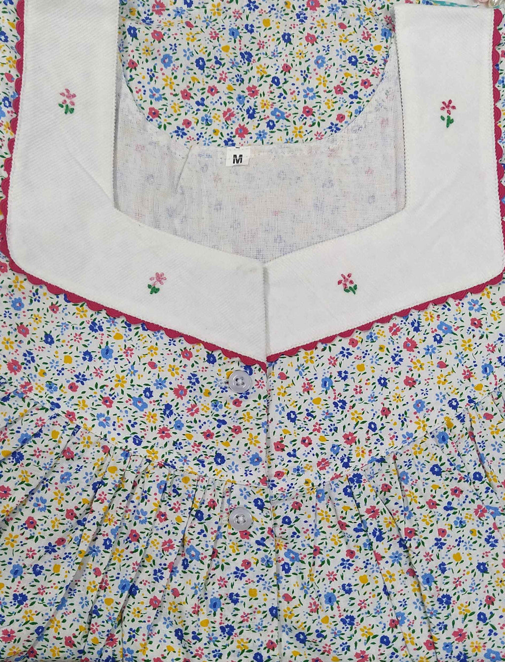 Cotton With Pockets, Half Open Medium Printed Nighty