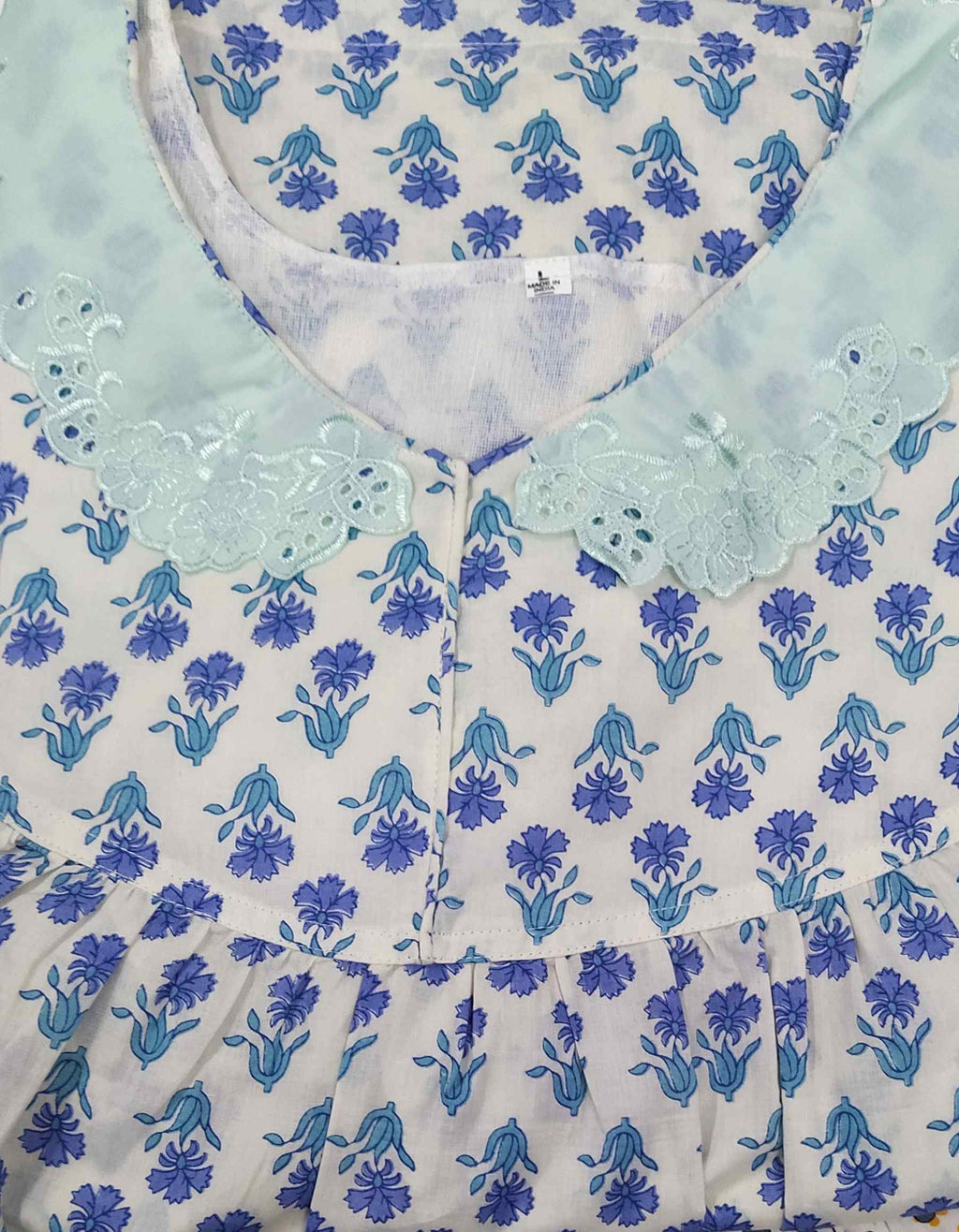 Soft Cotton With Pockets, No Open Large Printed Nighty