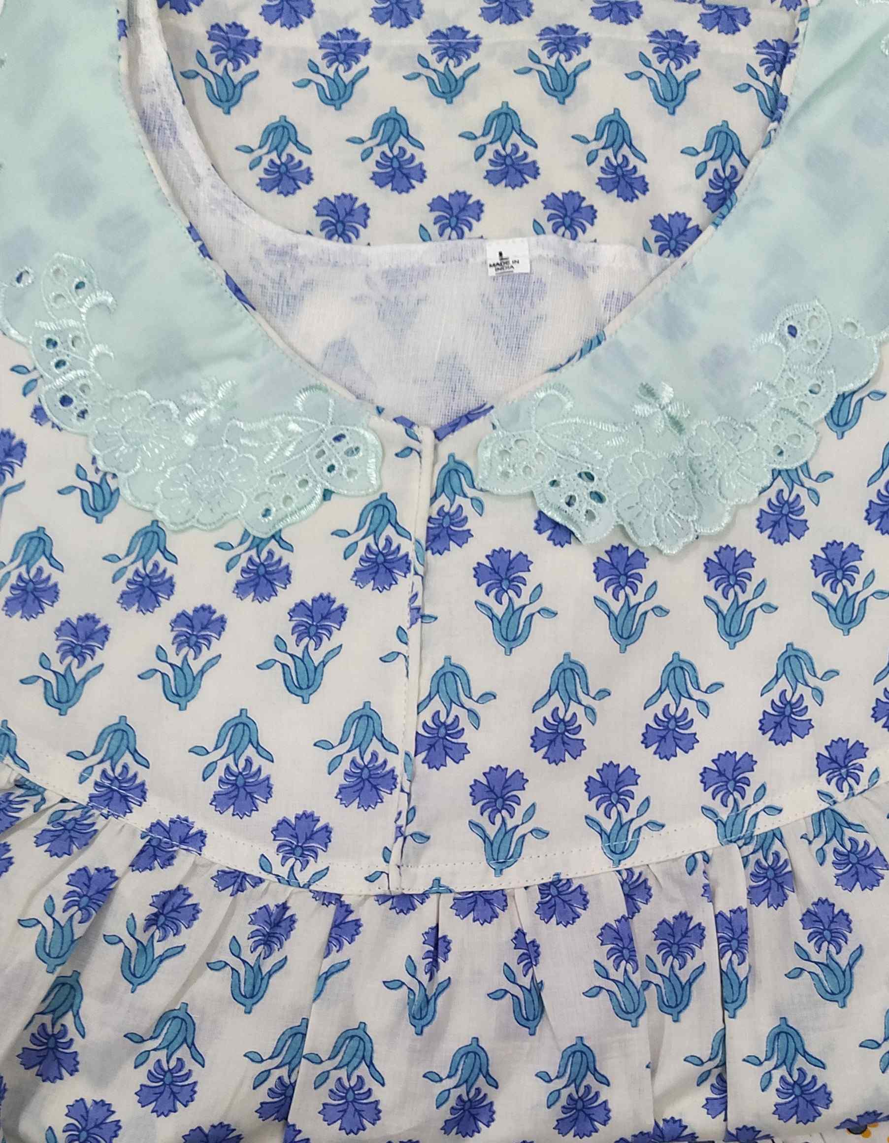 Soft Cotton With Pockets, No Open Large Printed Nighty