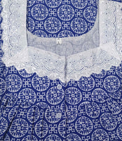 Cotton With Pockets, Half Open Large Printed Nighty