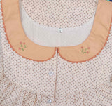 Cotton With Pockets, Half Open Large Printed Nighty