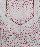 Cotton With Pockets, Half Open Small Printed Nighty