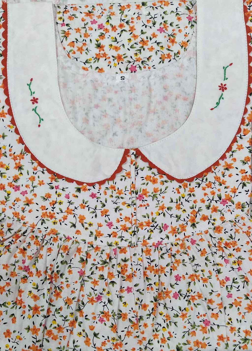 Cotton With Pockets, No Open Small Printed Nighty