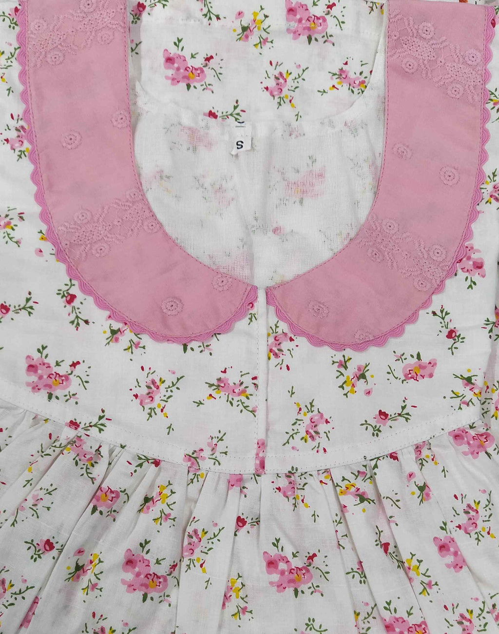 Cotton With Pockets, No Open Small Printed Nighty