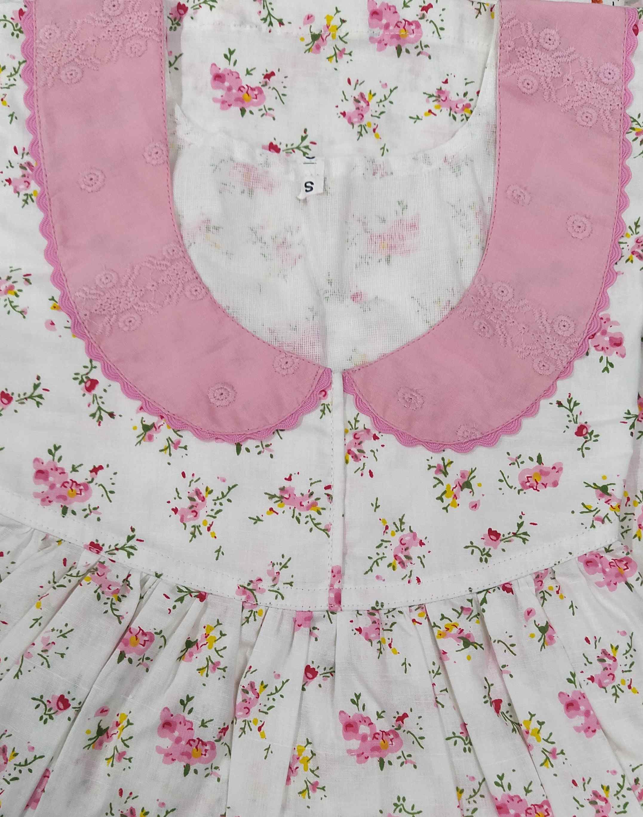 Cotton With Pockets, No Open Small Printed Nighty