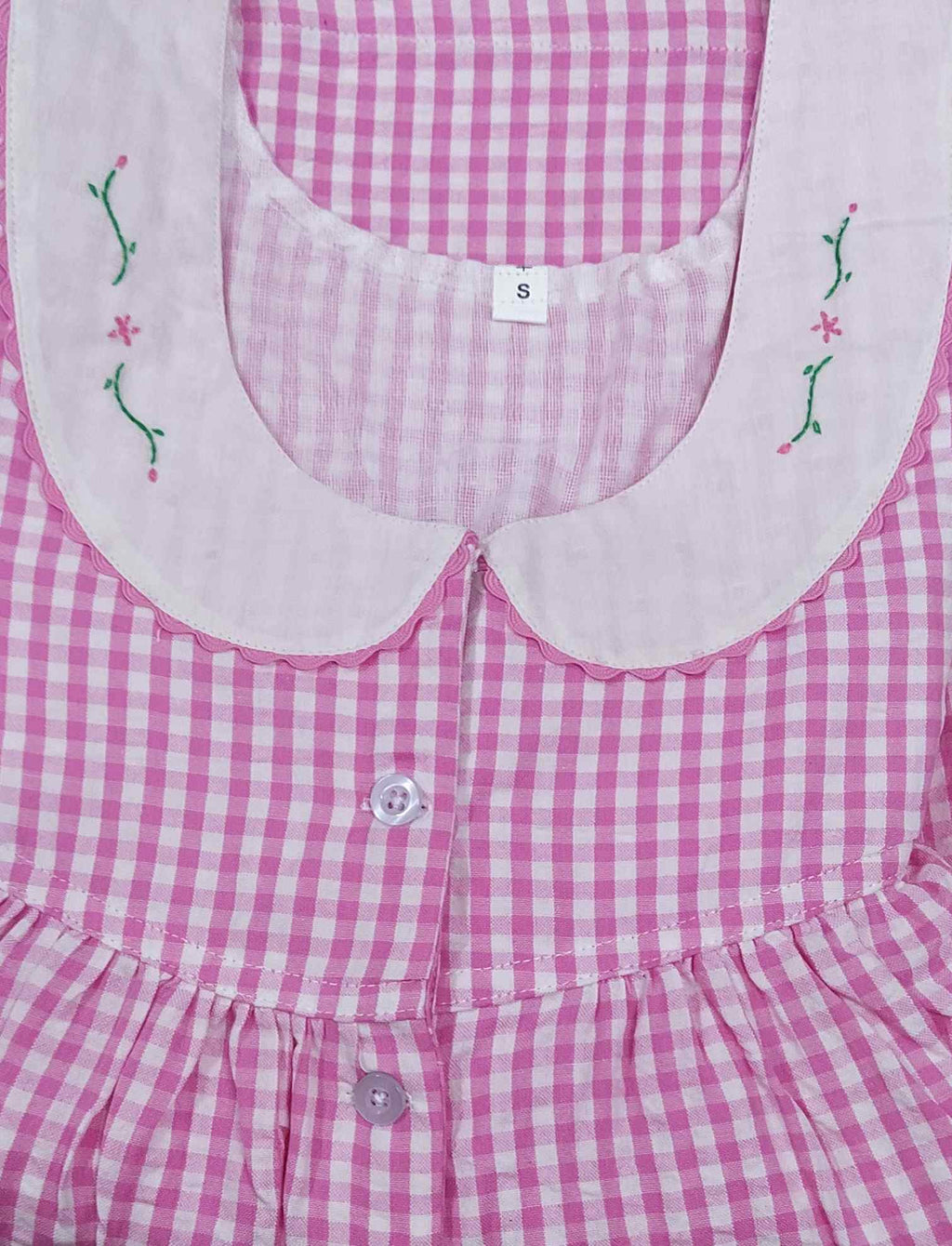 Bantex With Pockets, Half Open Small Printed Nighty