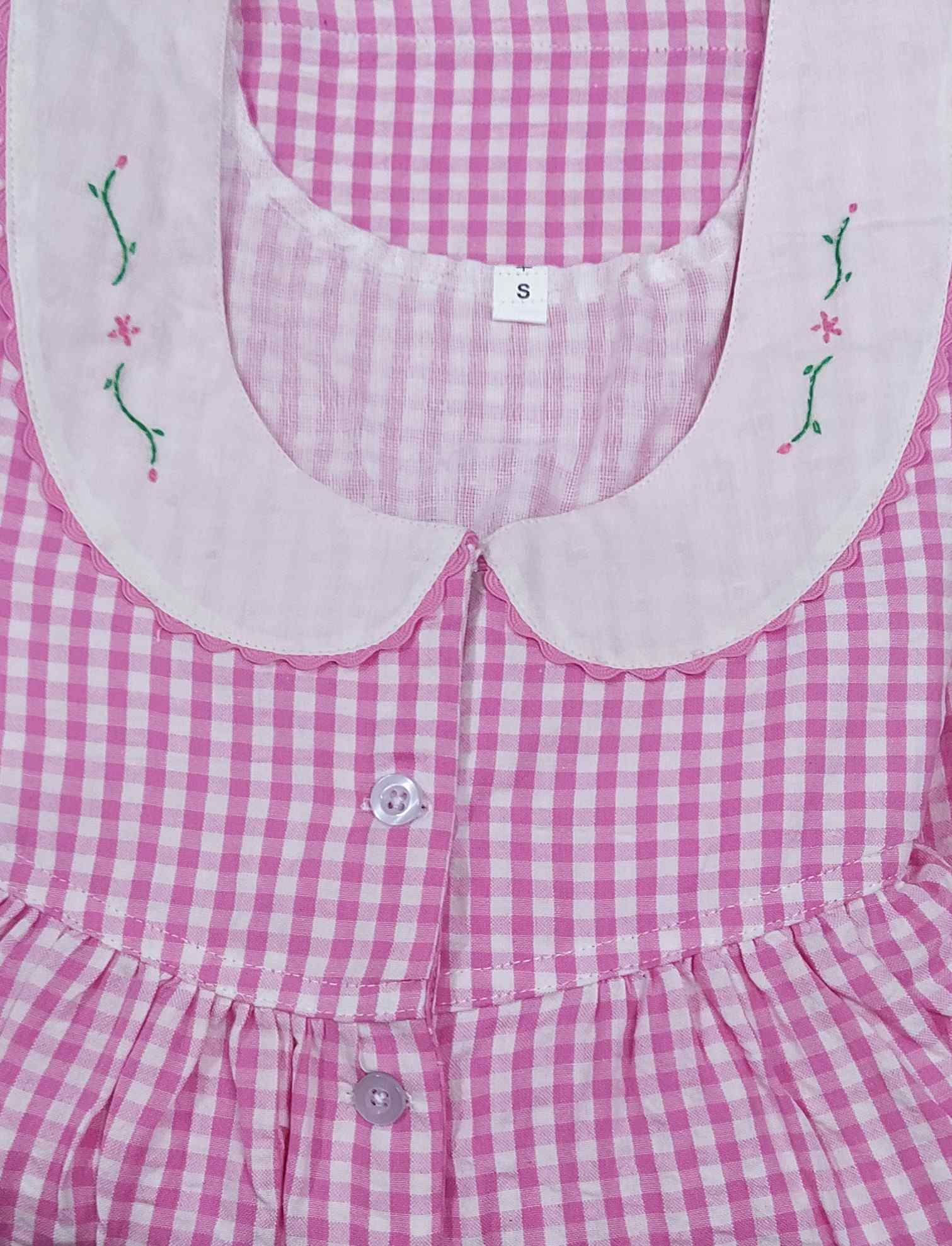 Bantex With Pockets, Half Open Small Printed Nighty