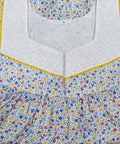Cotton With Pockets, Half Open Small Printed Nighty