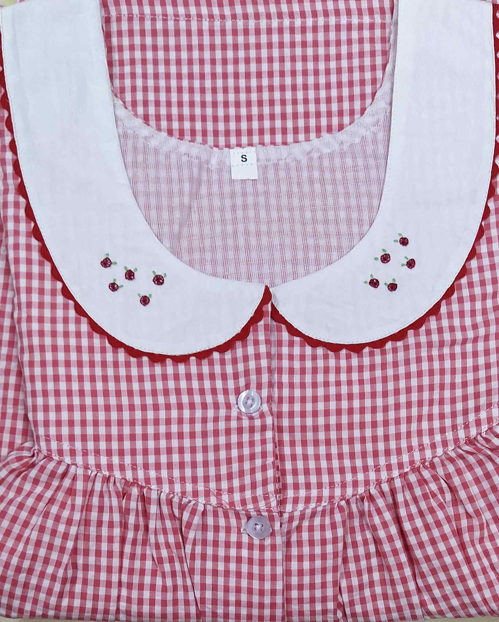 Bantex With Pockets, Half Open Small Printed Nighty
