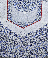 Cotton With Pockets, Half Open Small Printed Nighty