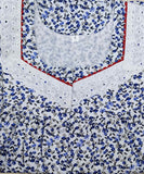 Cotton With Pockets, Half Open Small Printed Nighty