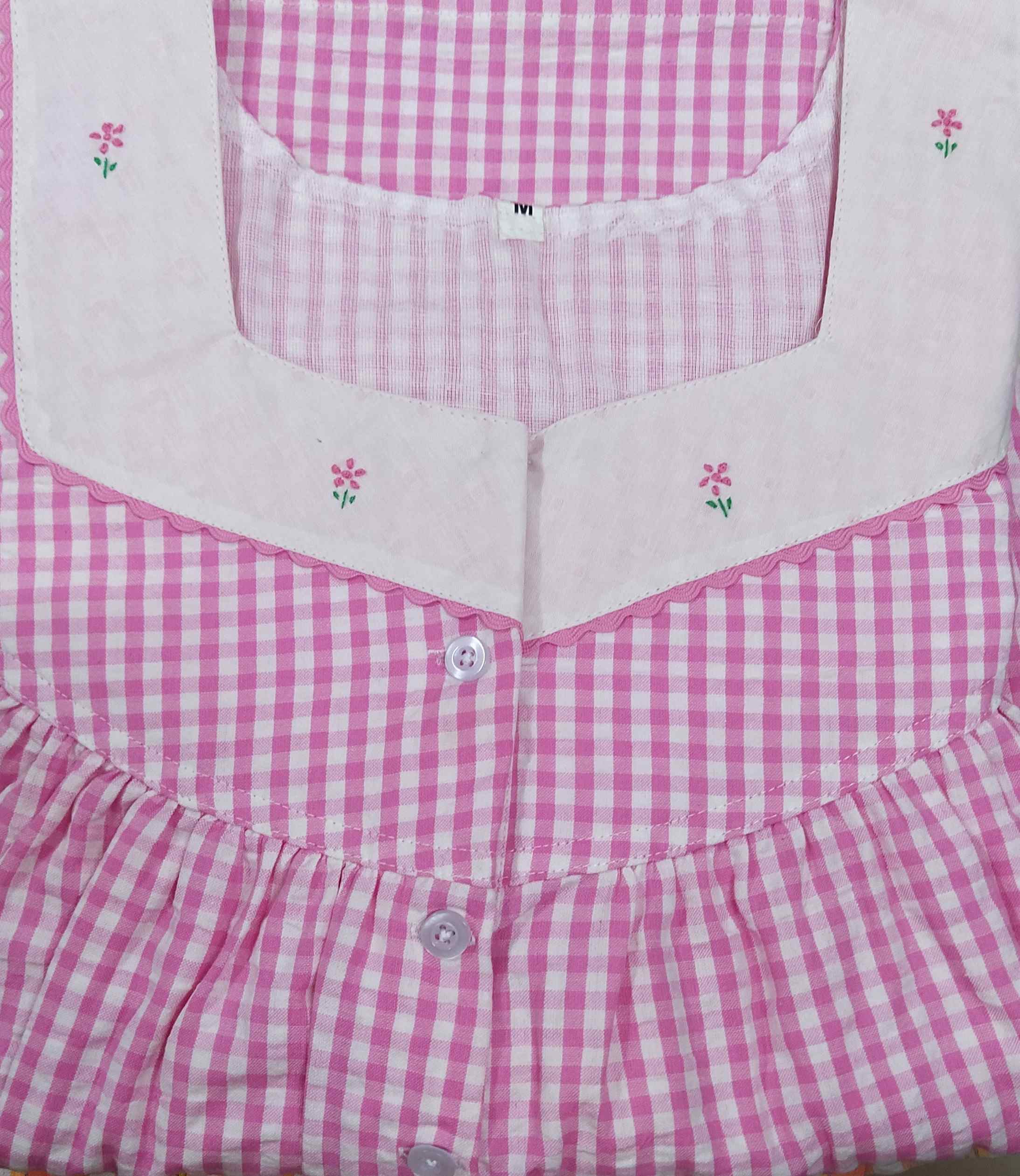 Bantex With Pockets, Half Open Medium Printed Nighty