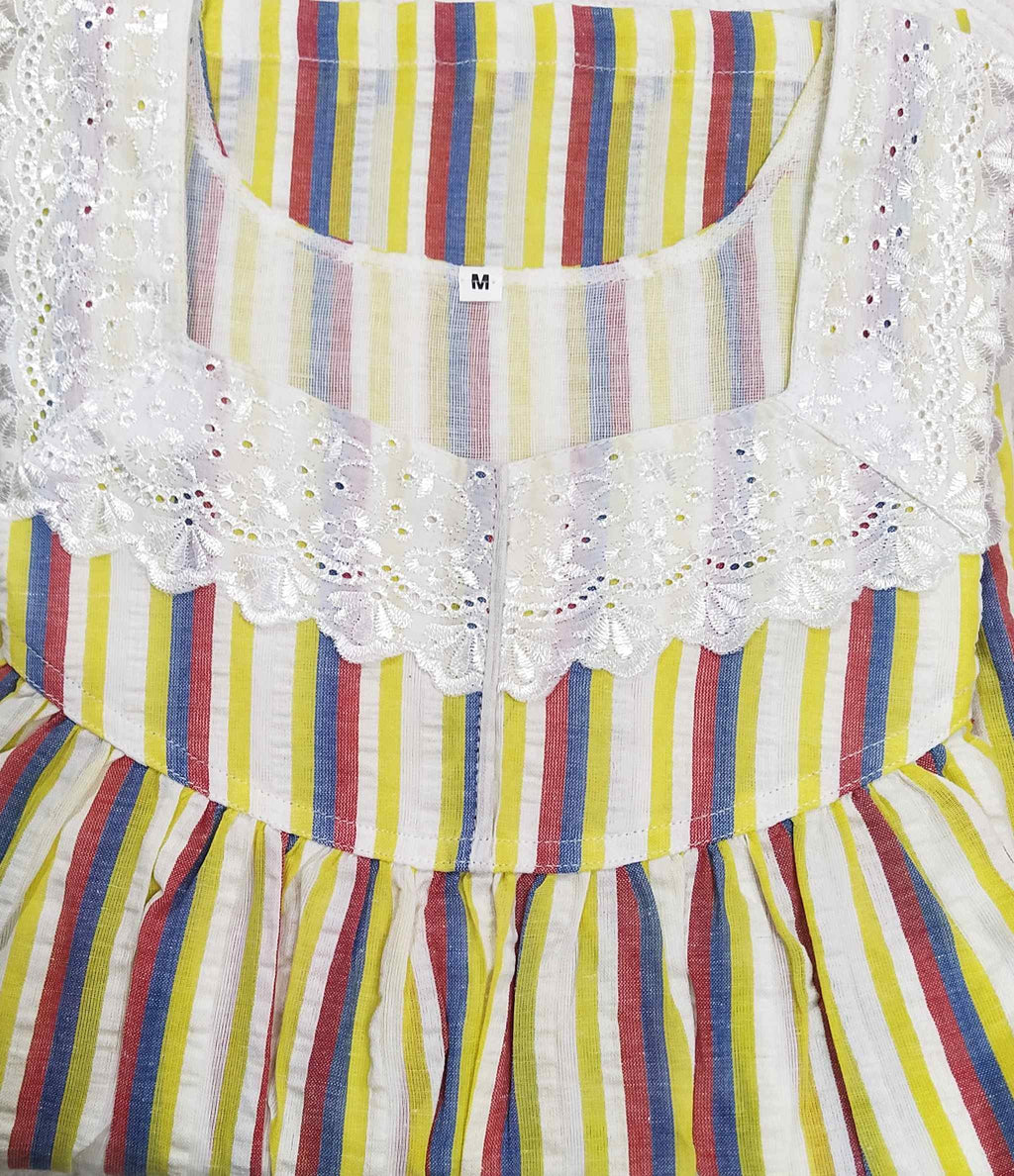 Cotton With Pockets, No Open Medium Printed Nighty