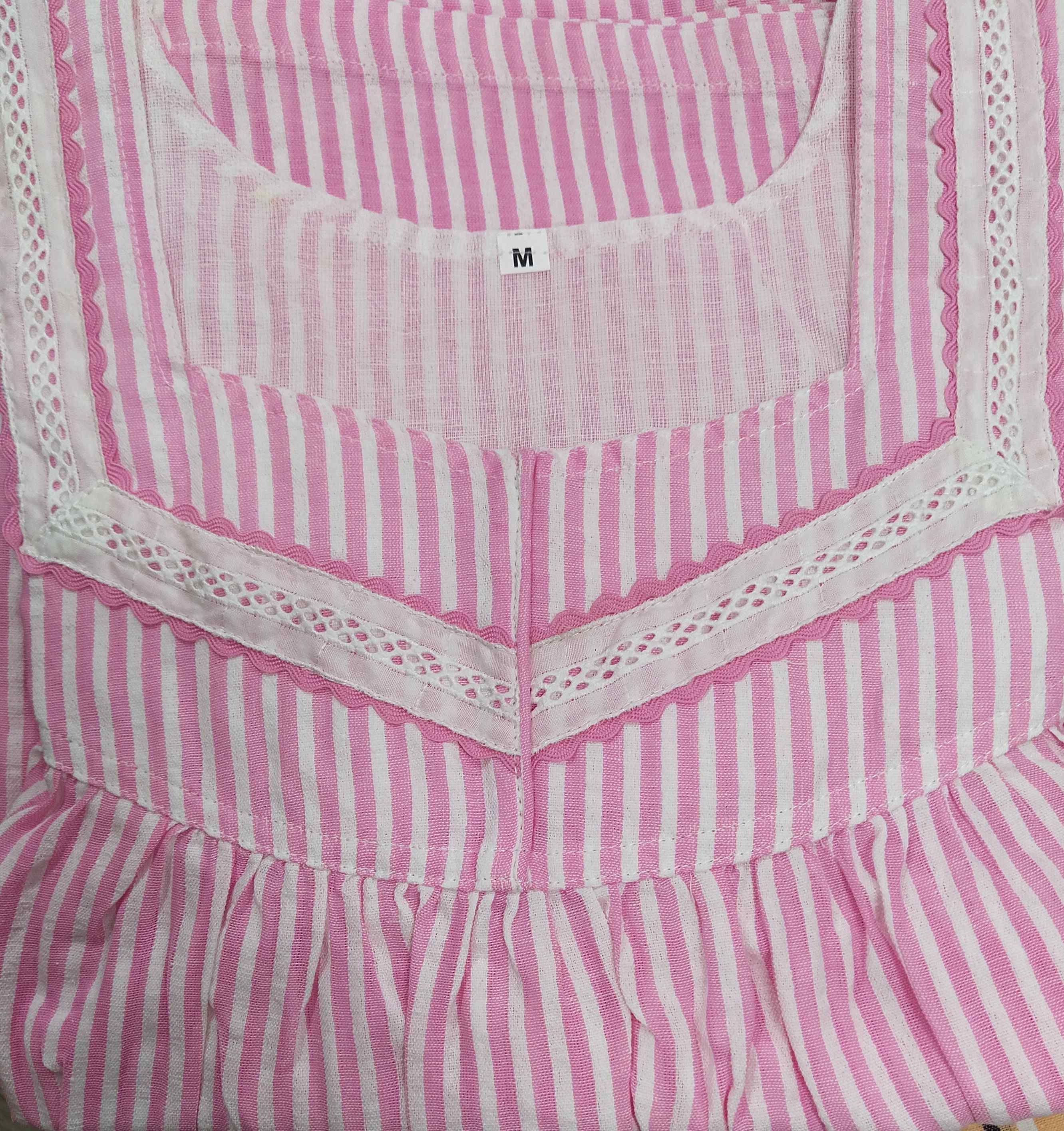 Cotton With Pockets, No Open Medium Printed Nighty