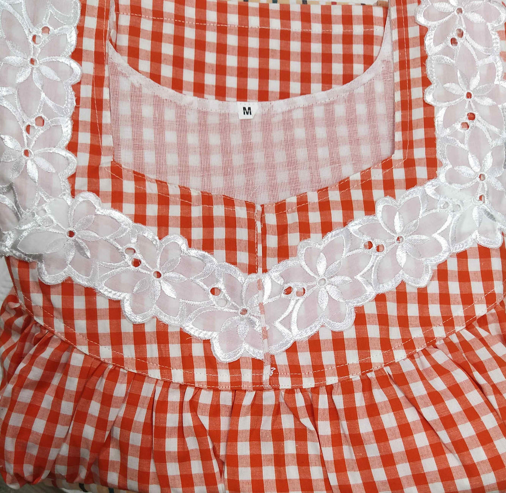 Cotton With Pockets, No Open Medium Printed Nighty