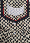 Cotton With Pockets, Half Open Small Printed Nighty