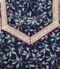 Cotton A-line churidar cut, With Pockets, Half Open Medium Printed Nighty