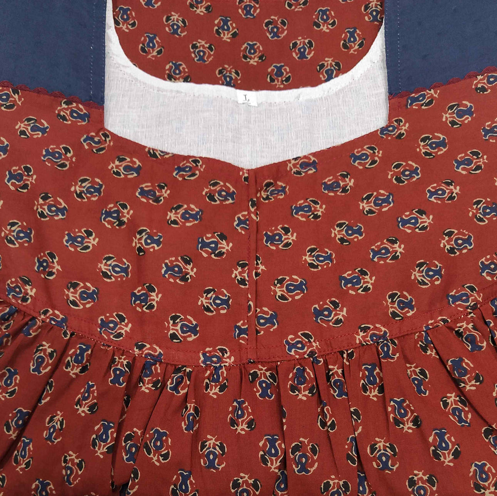 Soft Cotton With Pockets, No Open Large Printed Nighty