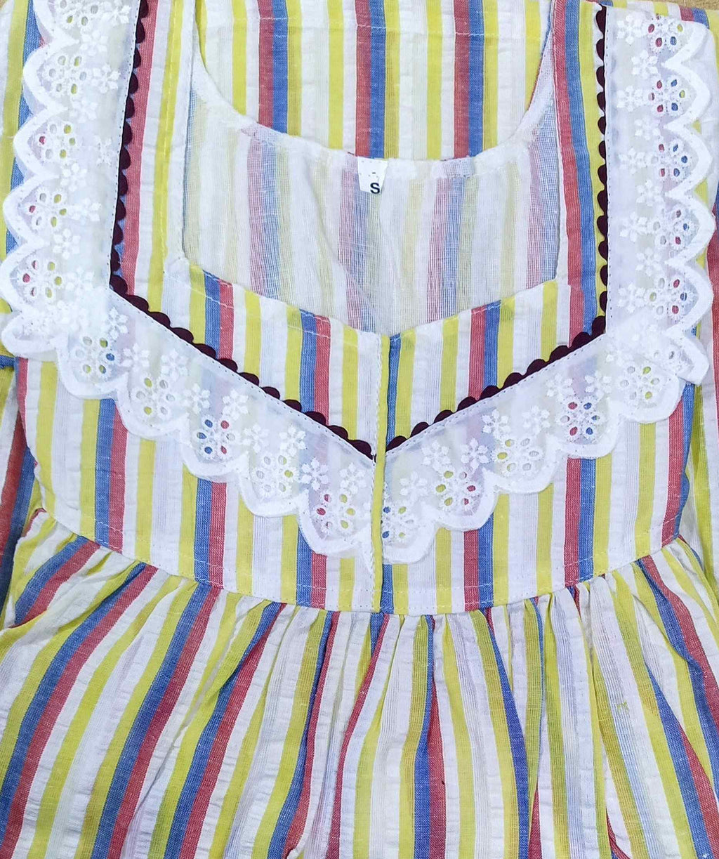 Bantex With Pockets, No Open Small Printed Nighty