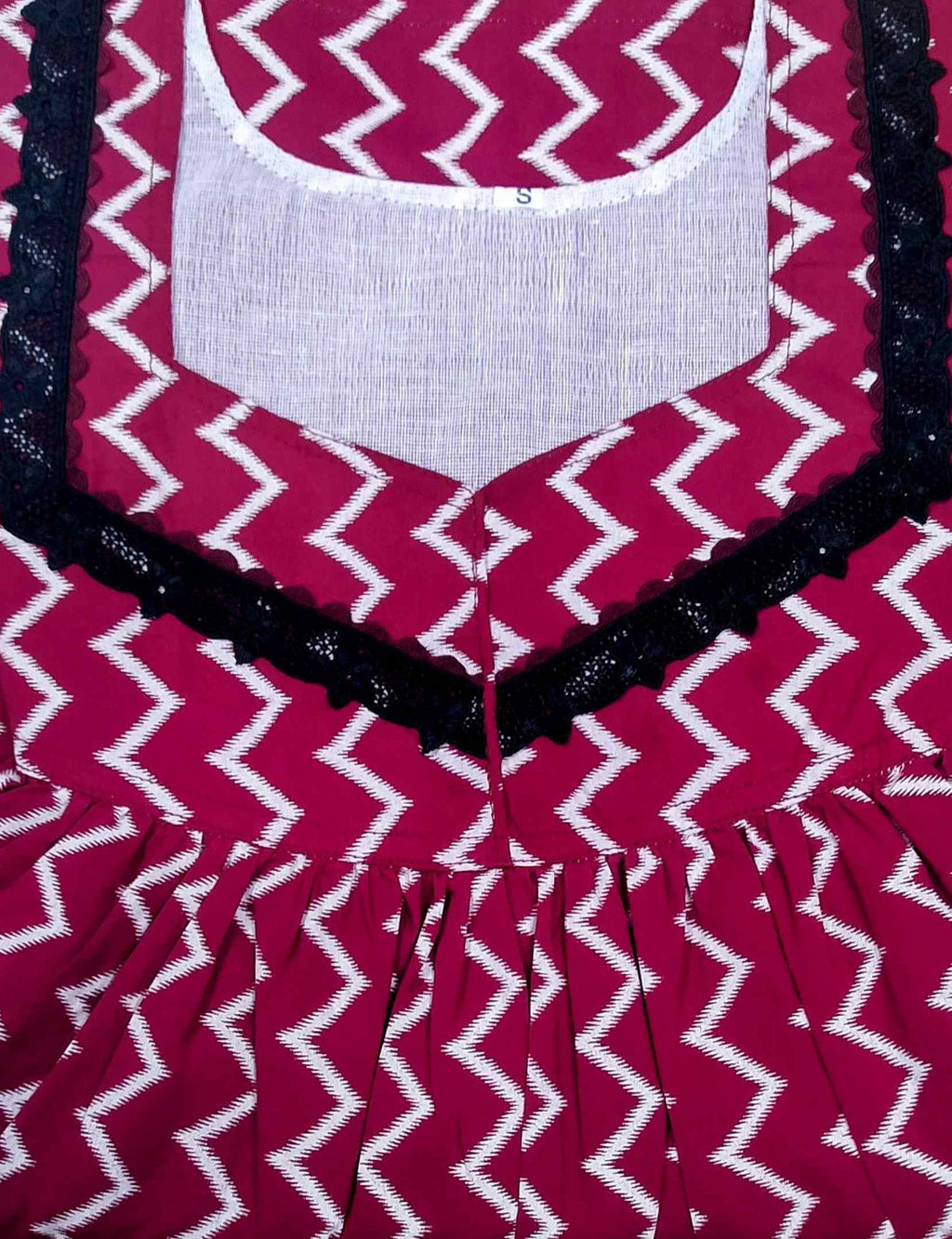 Cotton With Pockets, No Open Small Printed Nighty