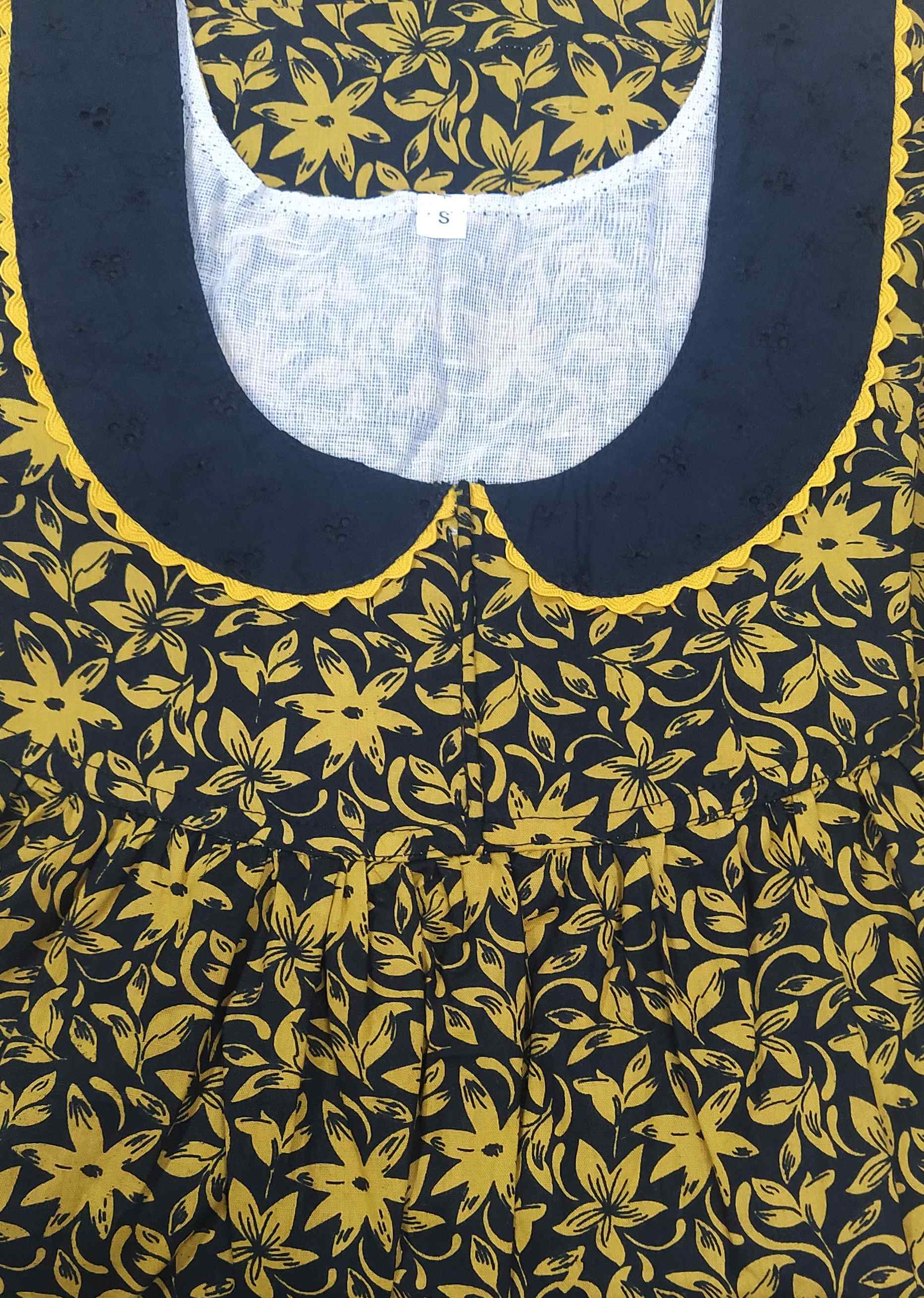 Cotton With Pockets, No Open Small Printed Nighty