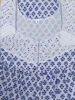 Cotton With Pockets, Half Open Small Printed Nighty