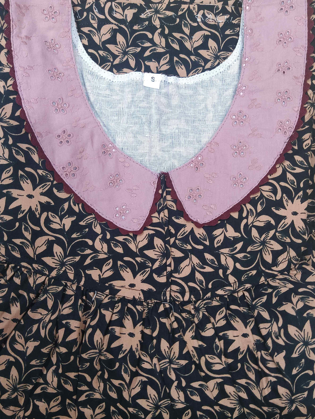 Cotton With Pockets, No Open Small Printed Nighty