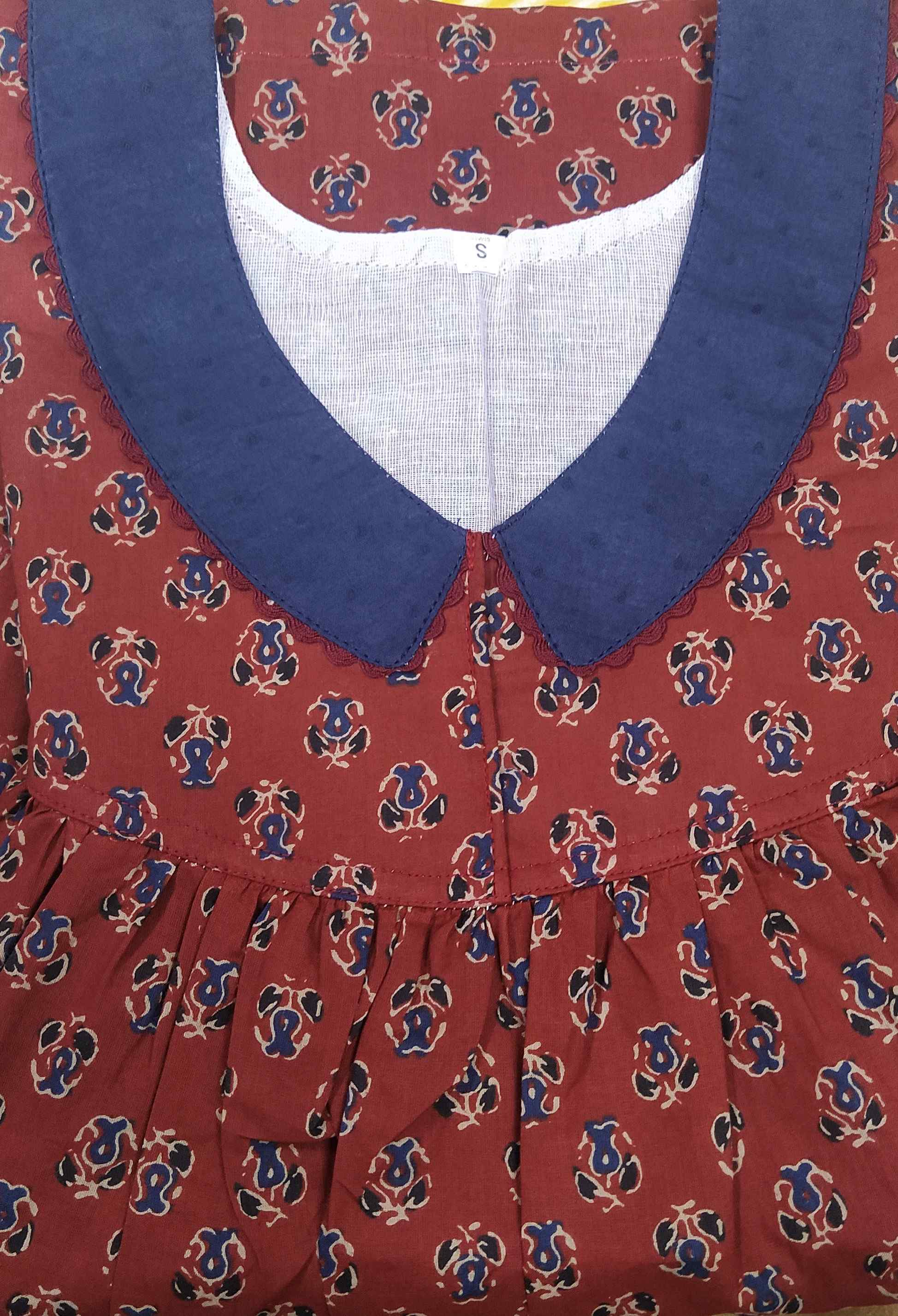 Soft Cotton With Pockets, No Open Small Printed Nighty
