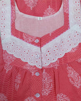 Soft Cotton With Pockets, Half Open Small Printed Nighty