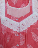 Soft Cotton With Pockets, Half Open Small Printed Nighty