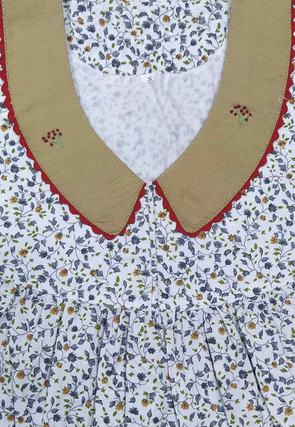 Cotton With Pockets, No Open Small Printed Nighty