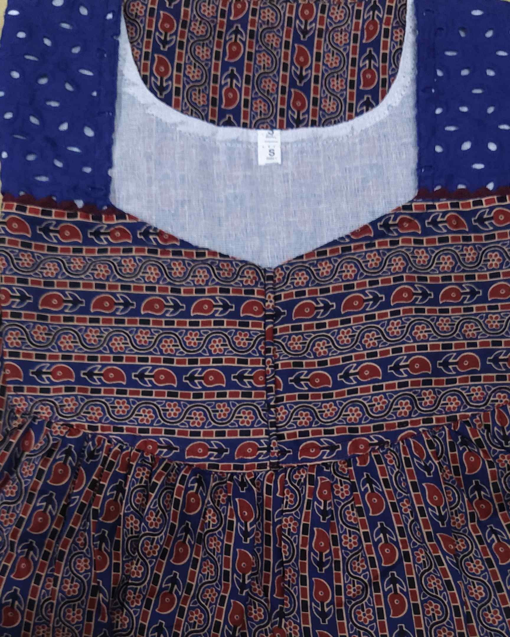 Cotton With Pockets, No Open Small Printed Nighty