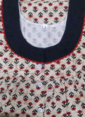 Cotton With Pockets, Half Open Small Printed Nighty