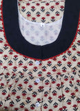 Cotton With Pockets, Half Open Small Printed Nighty