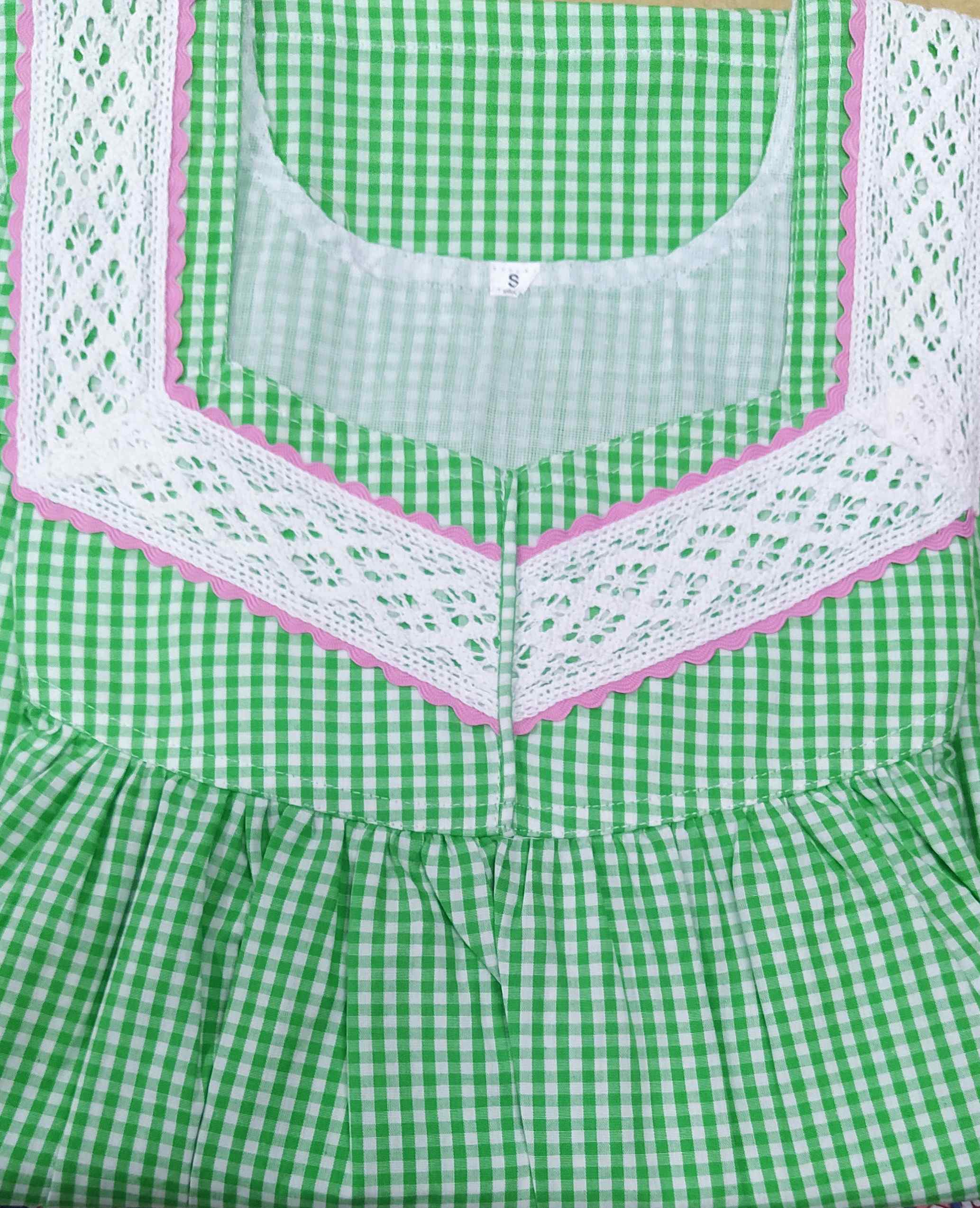 Bantex With Pockets, No Open Small Printed Nighty