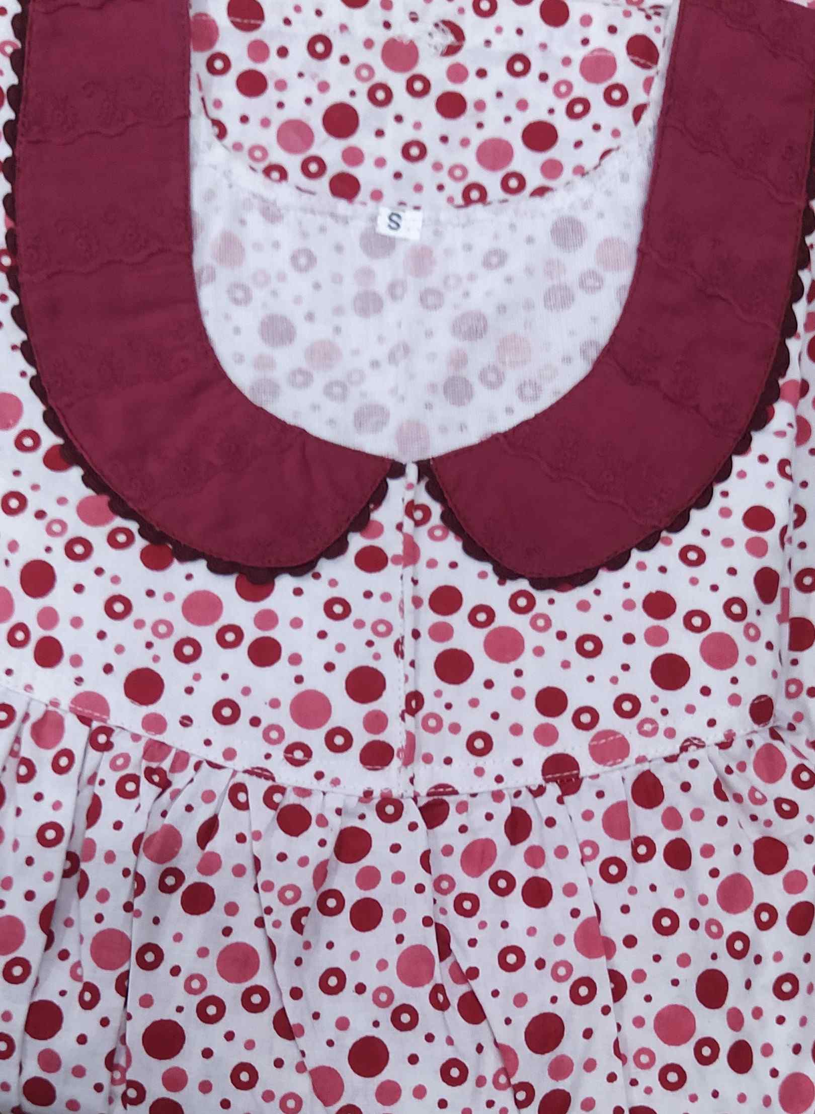 Cotton With Pockets, No Open Small Printed Nighty